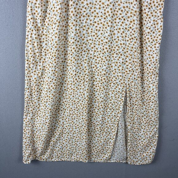 VTG 90s Y2K Babydoll Floral Maxi Dress Women XL Strappy Lace Trim Slip Fairycore - Picture 3 of 14